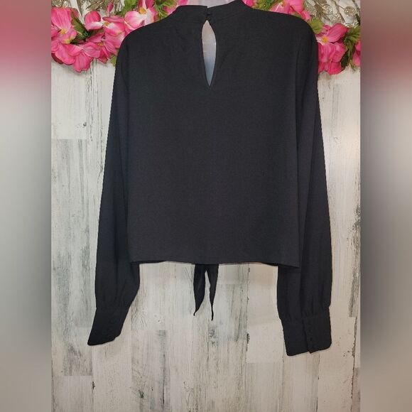 NWT Avec Les Filles Tie Front Blouse - Picture 8 of 11